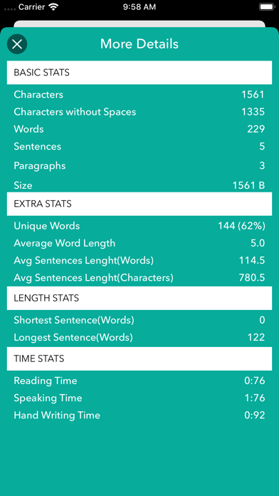Words Counter - Countable Pad screenshot 2
