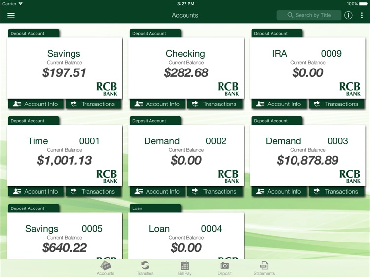 RCB Bank Mobile for iPad
