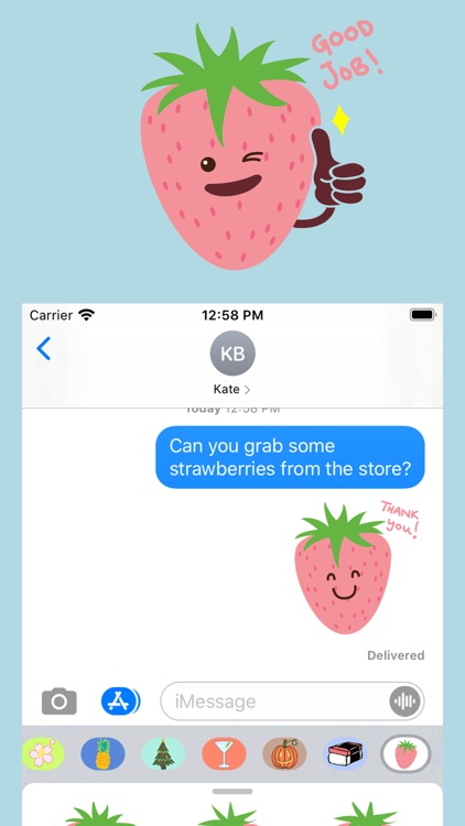 Strawberry Emoji Stickers