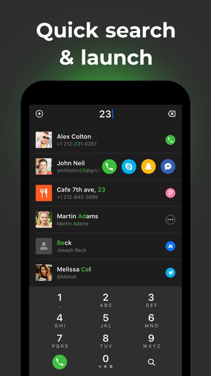 1Tap: messenger smart dialer