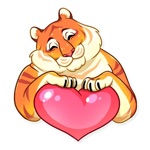 Adorable Tiger Stickers HD