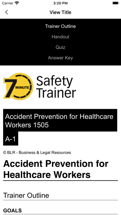 Seven Minute Safety Trainer screenshot 3