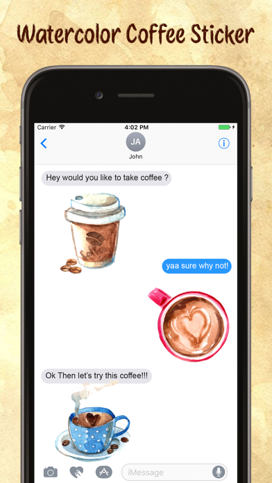 How to cancel & delete Water Color Coffee Stickers from iphone & ipad 1