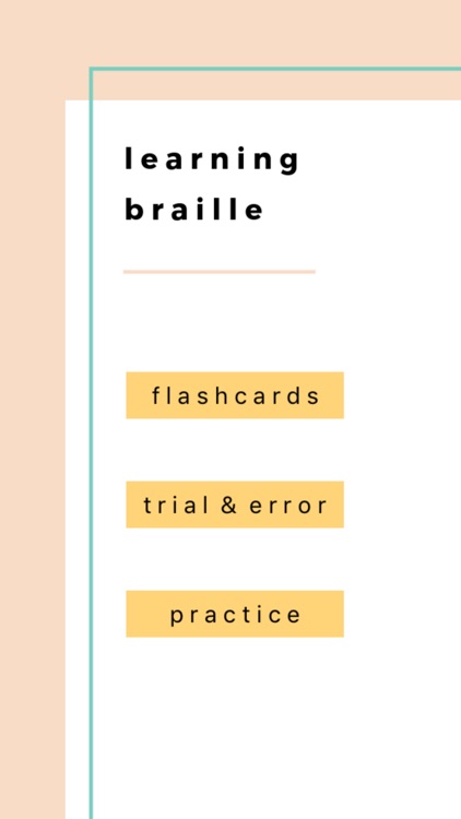 Learning Braille