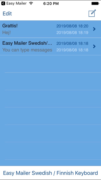 Easy Mailer Swedish Keyboard