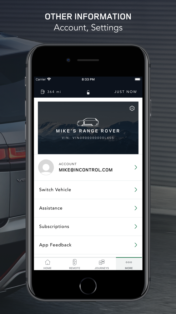 land rover incontrol app remote start