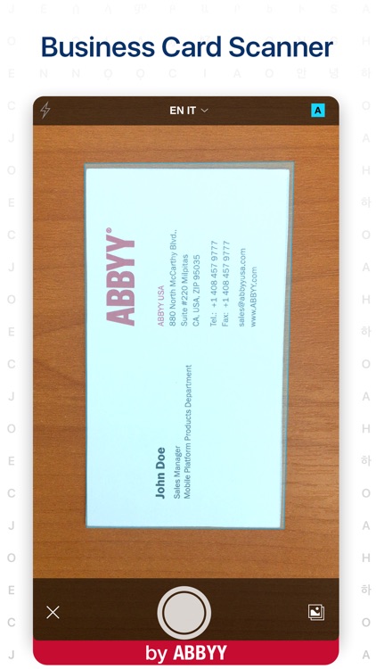 ABBYY Business Card Reader Pro screenshot-0