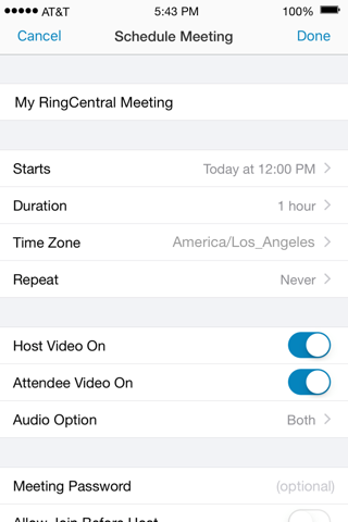 RingCentral Meetings screenshot 4