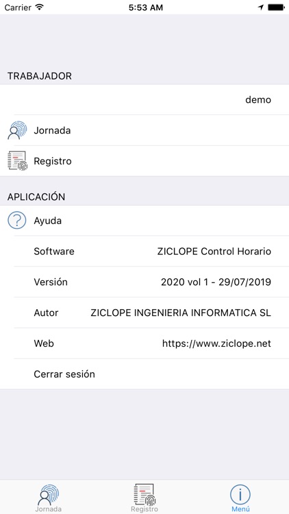 Ziclope Control Horario