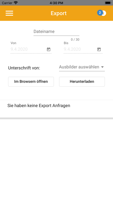 Berichtsheftapp screenshot 3