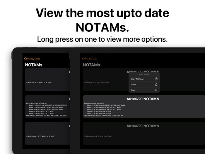 AeroNautical METAR, NOTAMs