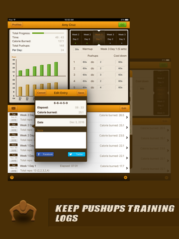 Pushups Coach Pro for iPad - náhled