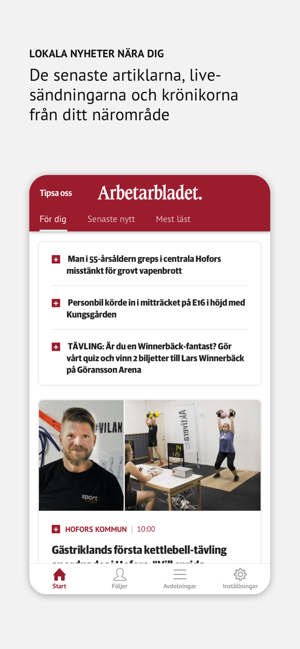 Arbetarbladet Nyhetsapp(圖1)-速報App