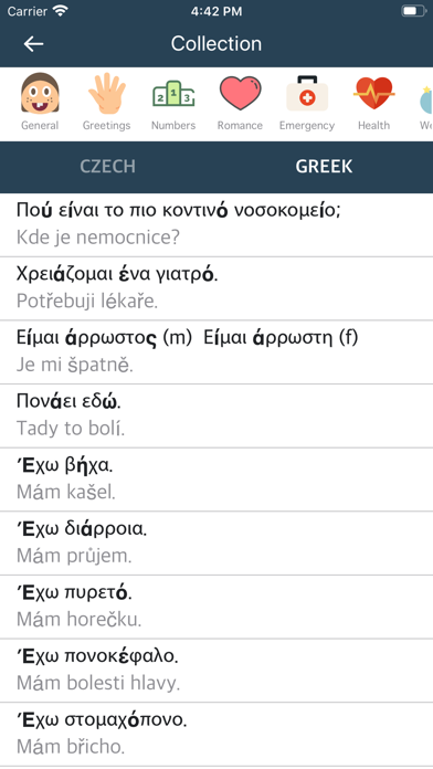 Czech Greek Dictionary screenshot 4