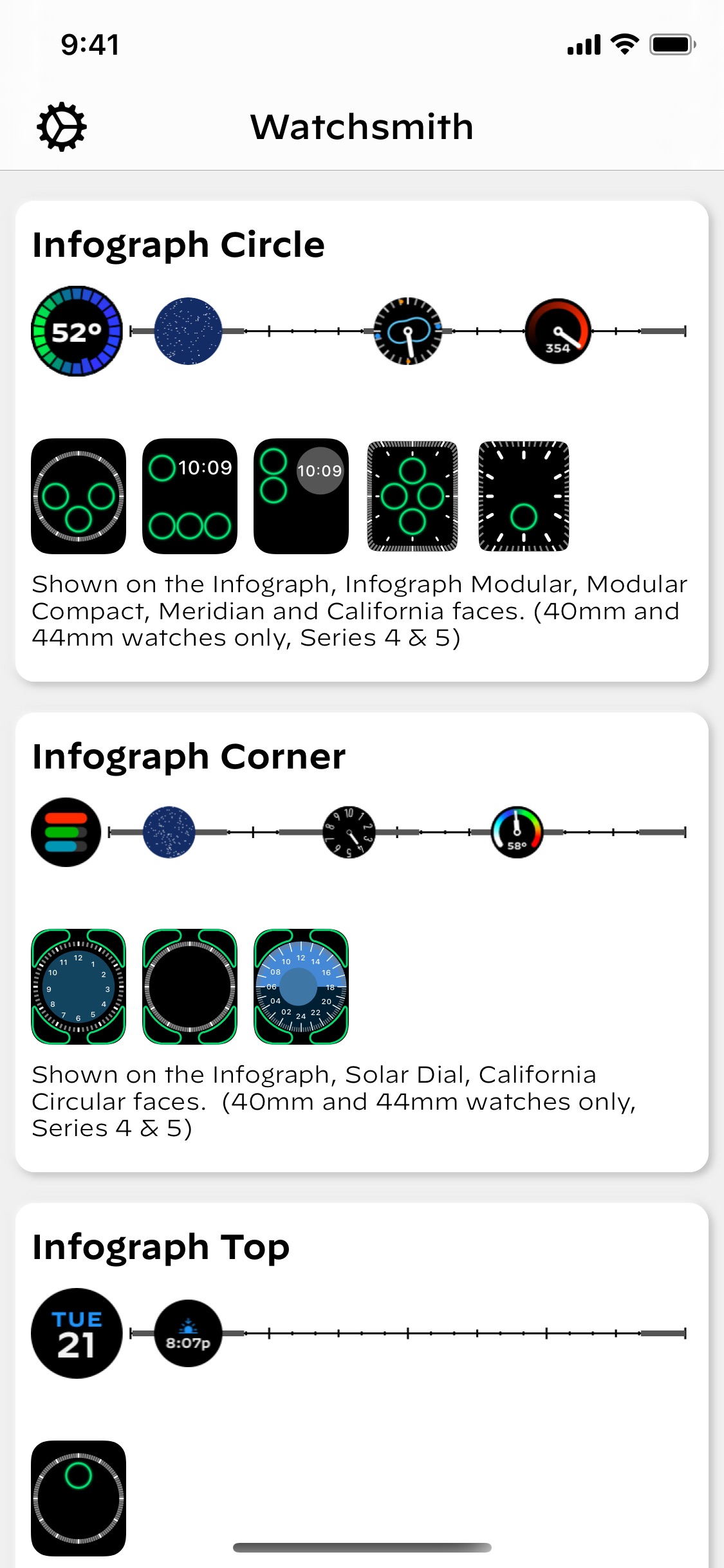 Screenshot do app Watchsmith