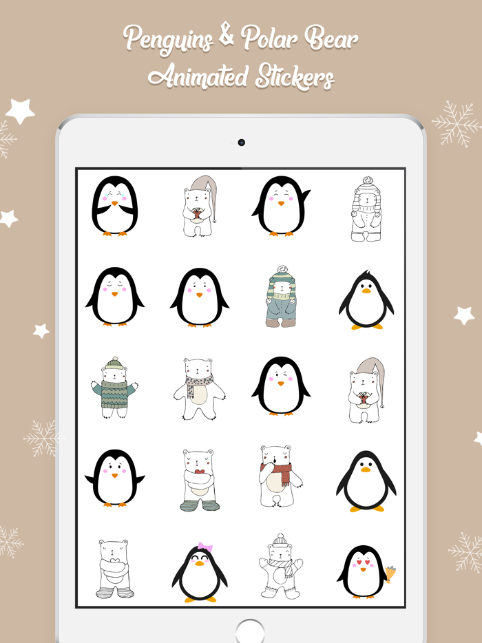 Polar Bear  Penguin Stickers