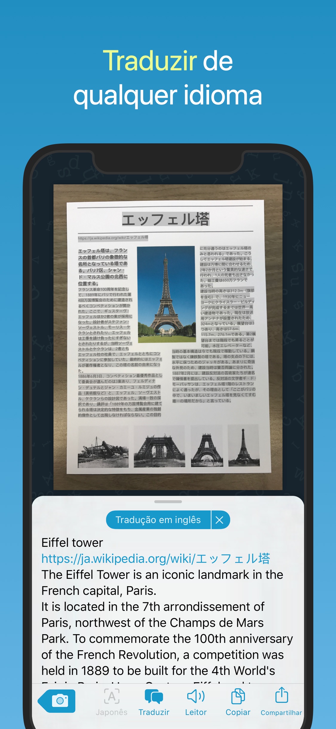 Screenshot do app Prizmo Go › Text Grabber