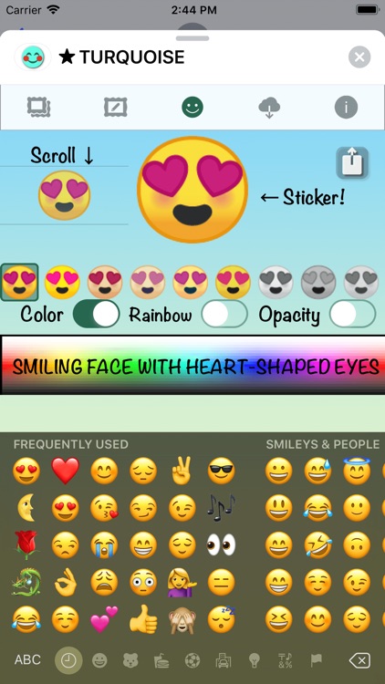 TURQUOISE Emoji • Stickers screenshot-4