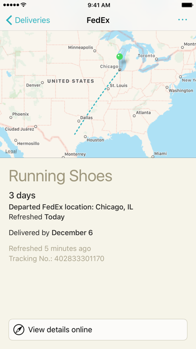 Delivery Status touch, a package tracker Screenshot 1