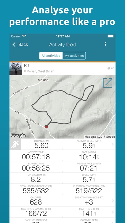 Map My Tracks: cycling tracker