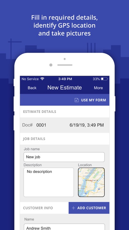 Construction Estimator App