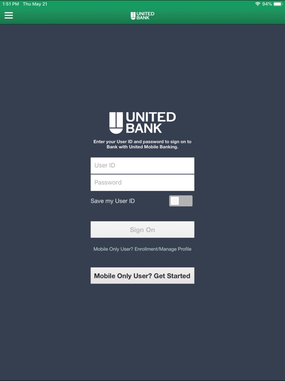 Bank With United for iPad