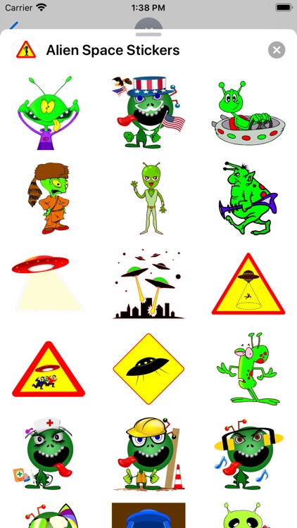 Alien Emoji Space Stickers