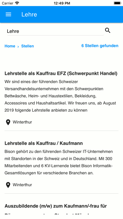 Lehrstellen Schweiz screenshot 2