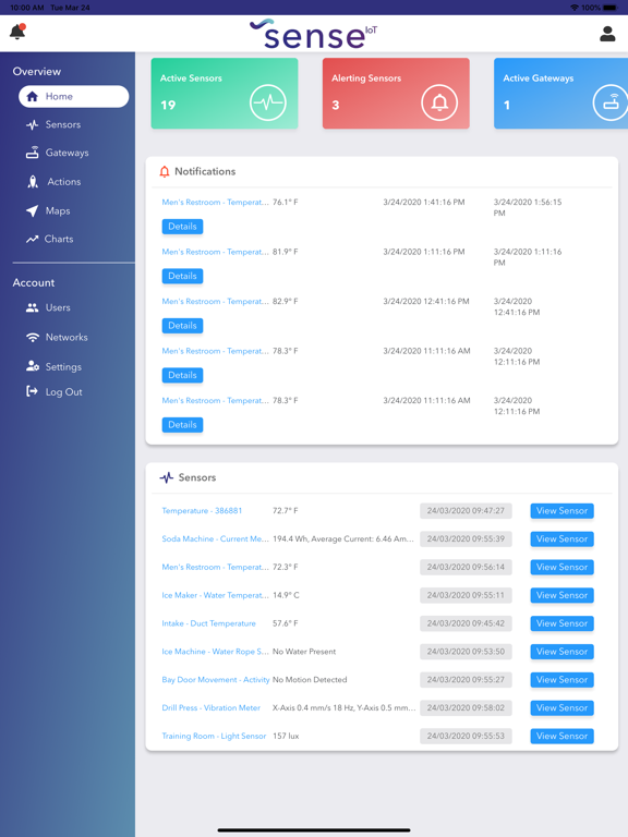 Screenshot #4 pour Sense IoT Mobile