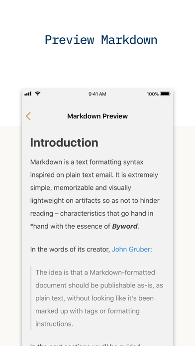Byword review screenshots