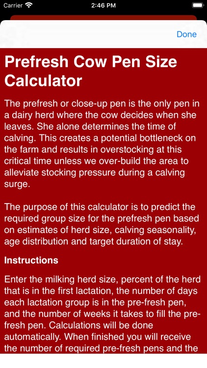 PreFresh Pen Size Calculator