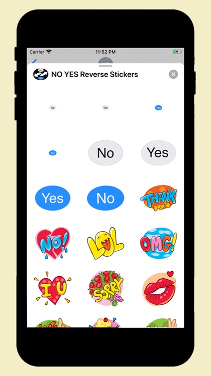 NO YES Reverse Stickers screenshot-7