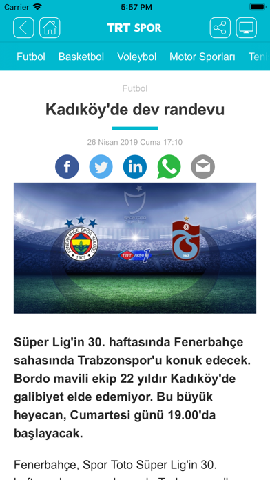 TRT Spor screenshot 2