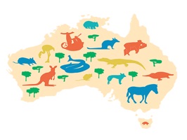 The AustraliaMP is a small sticker, which are show the 50 Australia sticker in cartoon