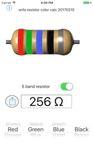 resistor color calc iphone screenshot 1