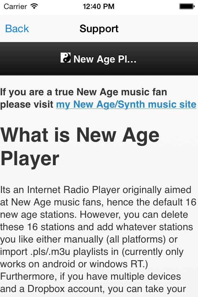 New Age Player screenshot 4