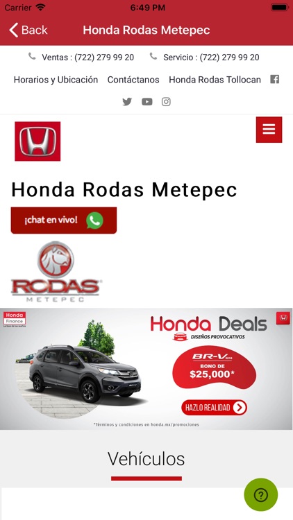 Honda Rodas Tollocan