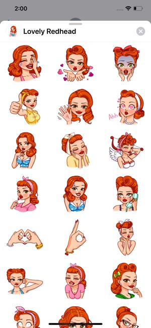 Lovely Redhead Sticker Pack