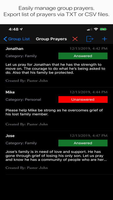 Prayer Request Notes screenshot 4