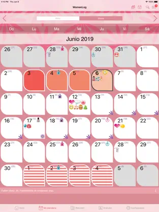Screenshot 2 WomanLog Calendario Menstrual iphone