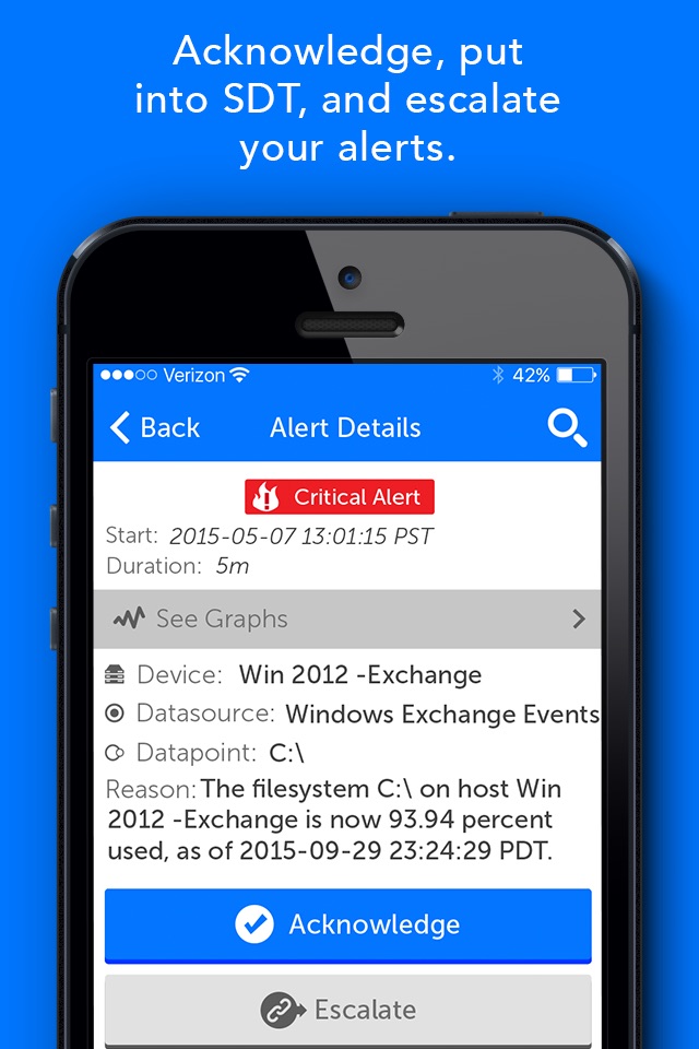 LogicMonitor Mobile Alerts screenshot 2