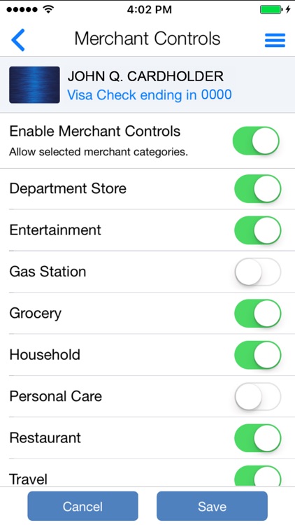 Home Savings CardControl