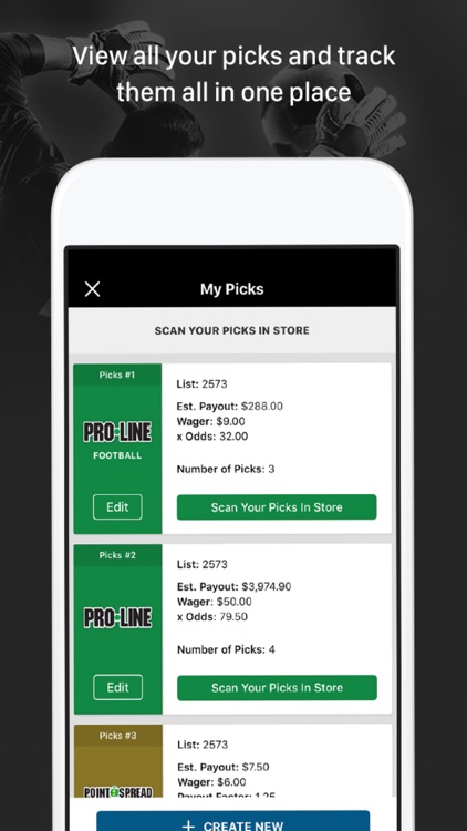 PROLINE In-Store, Odds