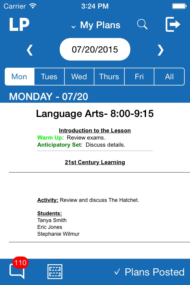 OnCourse Lesson Planner screenshot 2