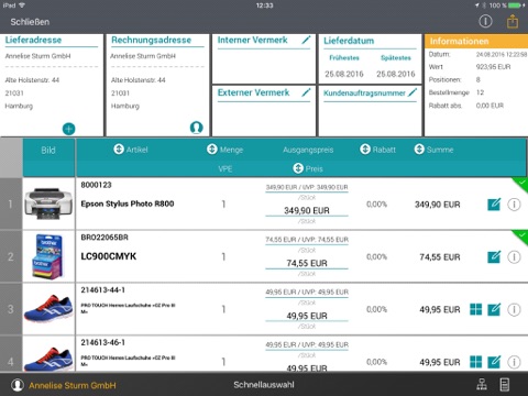 SalesBook - Auftragserfassung screenshot 4