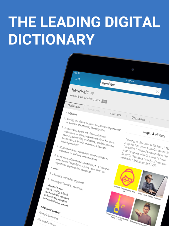 Dictionary & Thesaurus for iPad screenshot