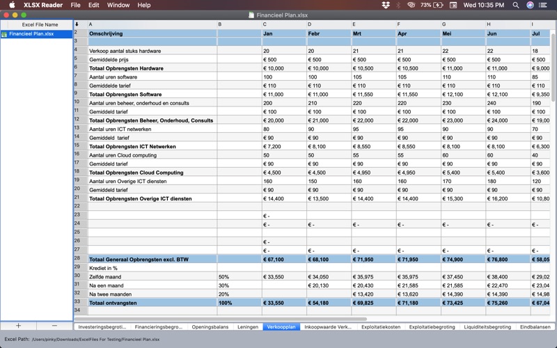 XLSX Reader