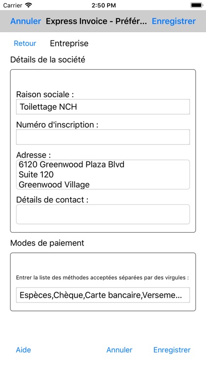 Express Invoice Professionnel