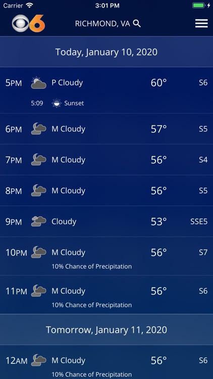 CBS 6 Richmond, Va. Weather