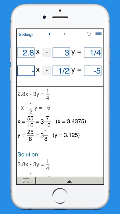 Systems of equations solver